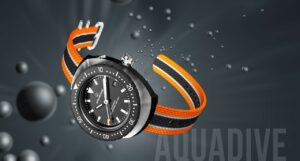 22mm Aquadive orange/black/grey striped NATO strap