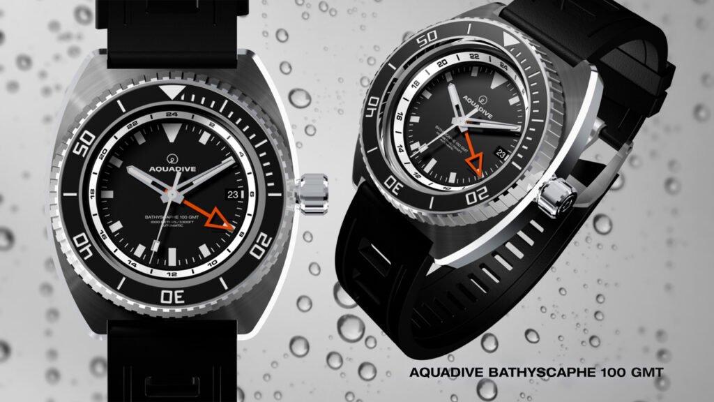 AQUADIVE Bathysphere 100GMT white inner bezel