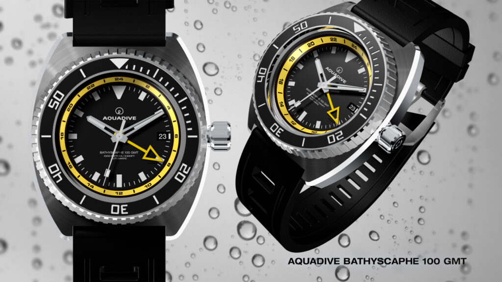 AQUADIVE Bathyscaphe 100GMT / yellow