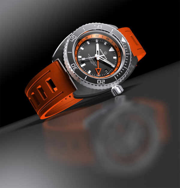 AQUADIVE Bathysphere 100GMT orange inner bezel